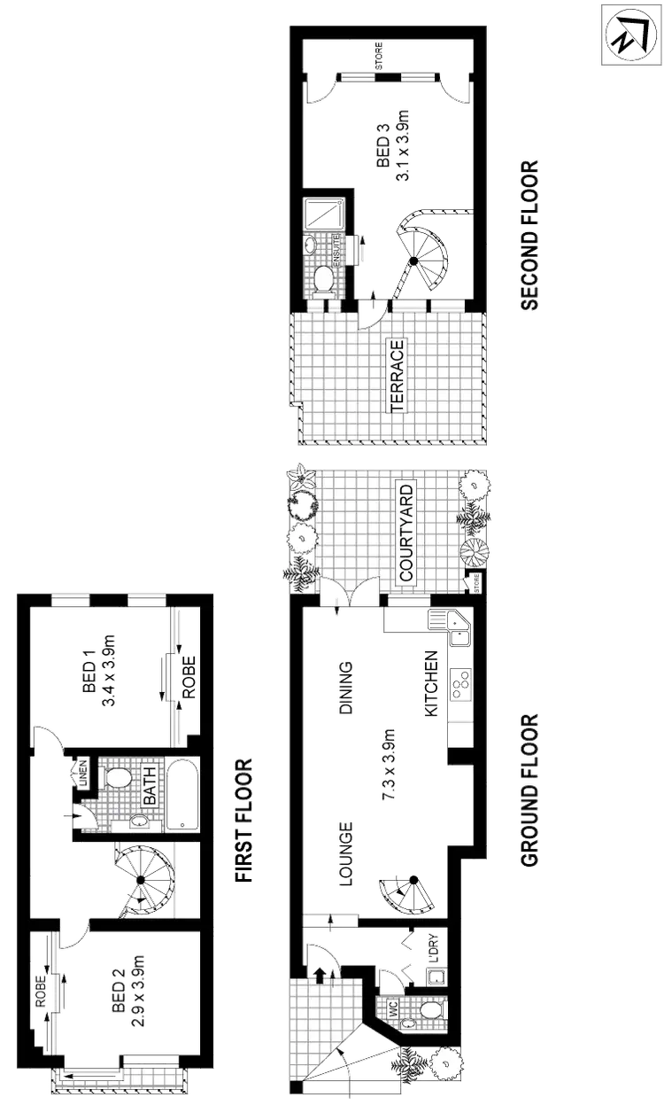 Floorplan of Homely townhouse listing, 5/117 Belmont Street, Alexandria NSW 2015