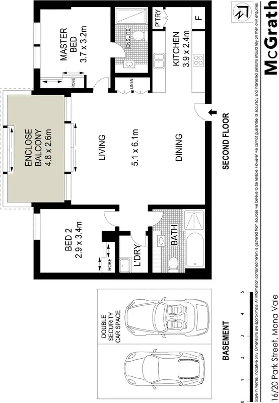 Floorplan of Homely apartment listing, 16/20 Park Street, Mona Vale NSW 2103