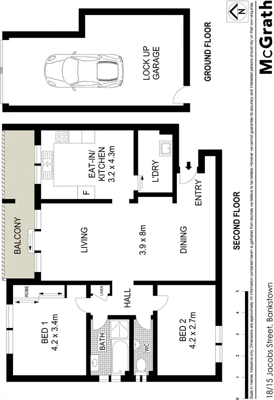 Floorplan of Homely apartment listing, 18/15 Jacobs Street, Bankstown NSW 2200