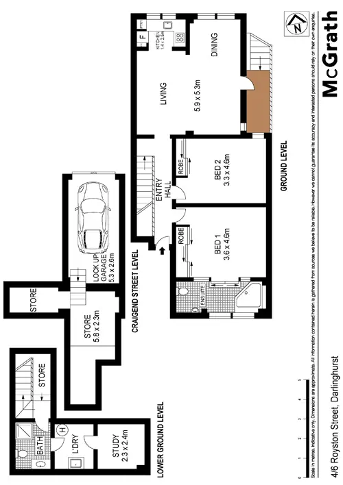 Floorplan of Homely apartment listing, 4/6 Royston Street, Darlinghurst NSW 2010