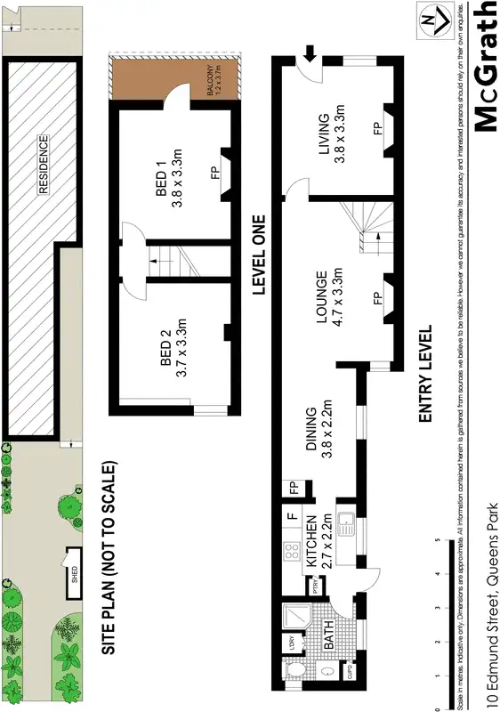 Floorplan of Homely house listing, 10 Edmund Street, Queens Park NSW 2022