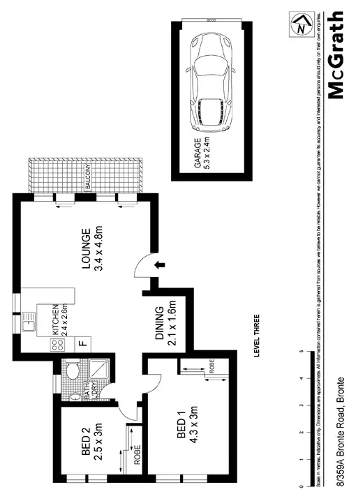 Floorplan of Homely apartment listing, 8/359A Bronte Road, Bronte NSW 2024