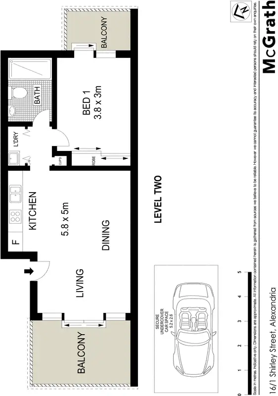 Floorplan of Homely apartment listing, 16/1 Shirley Street, Alexandria NSW 2015