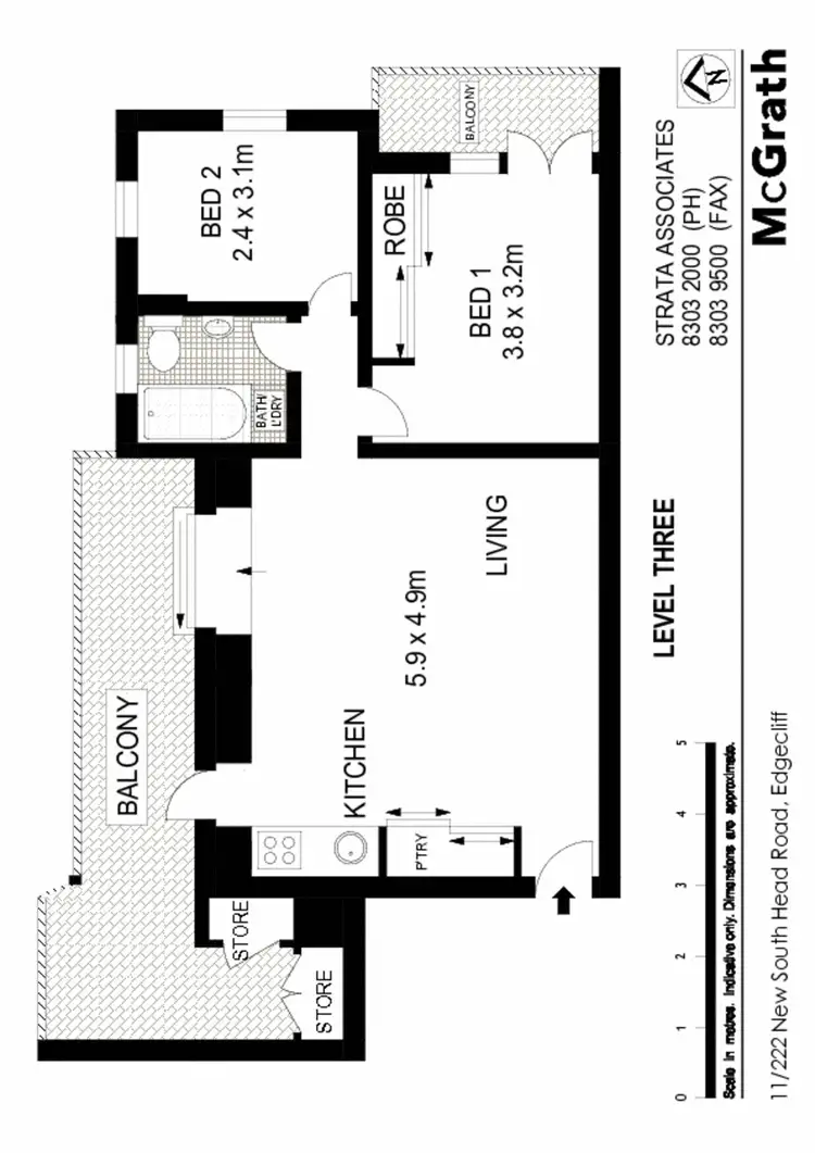 Floorplan of Homely apartment listing, 11/222 New South Head Road, Edgecliff NSW 2027