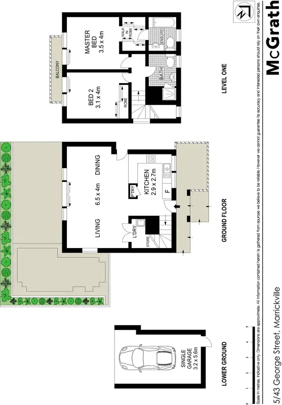 Floorplan of Homely townhouse listing, 5/43 George Street, Marrickville NSW 2204