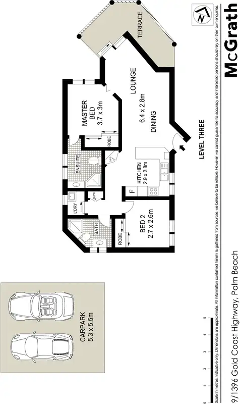 Floorplan of Homely apartment listing, 9/1396 Gold Coast Highway, Palm Beach QLD 4221