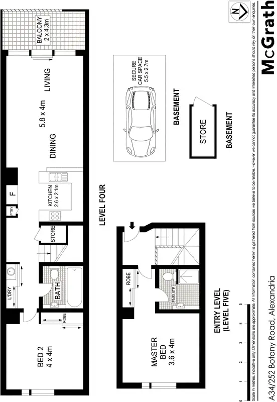 Floorplan of Homely apartment listing, A34/252 Botany Road, Alexandria NSW 2015