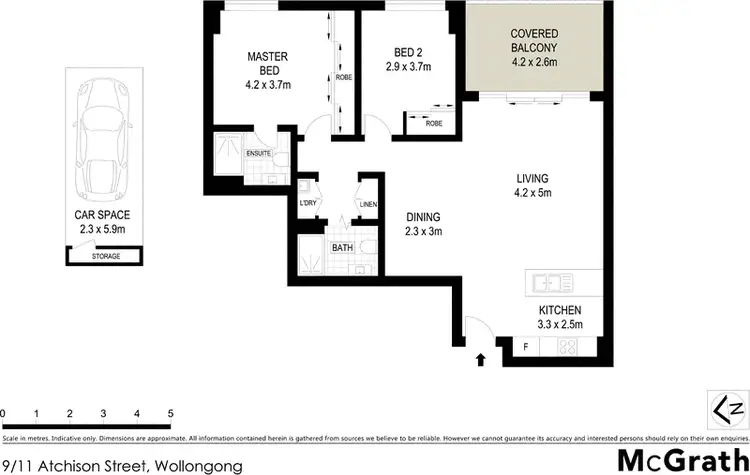 Floorplan of Homely apartment listing, 9/11 Atchison Street, Wollongong NSW 2500