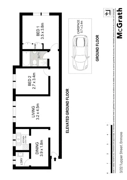 Floorplan of Homely apartment listing, 3/22 Tupper Street, Enmore NSW 2042