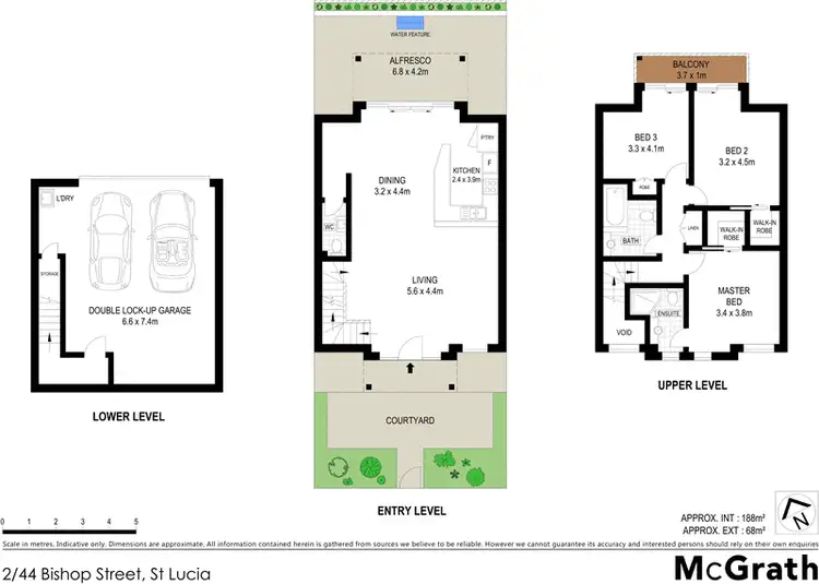 Floorplan of Homely townhouse listing, 2/44 Bishop Street, St Lucia QLD 4067