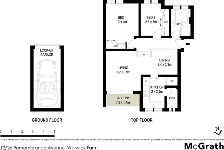 Floorplan of Homely apartment listing, 12/26 Remembrance Avenue, Warwick Farm NSW 2170