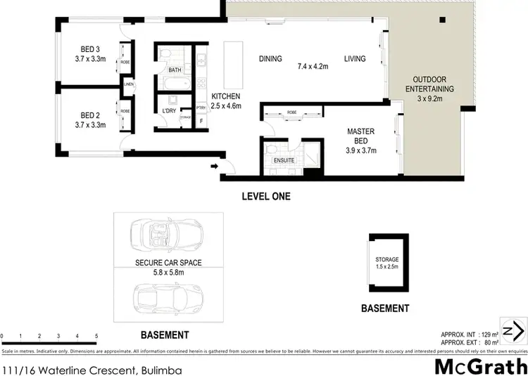 Floorplan of Homely apartment listing, 111/16 Waterline Crescent, Bulimba QLD 4171