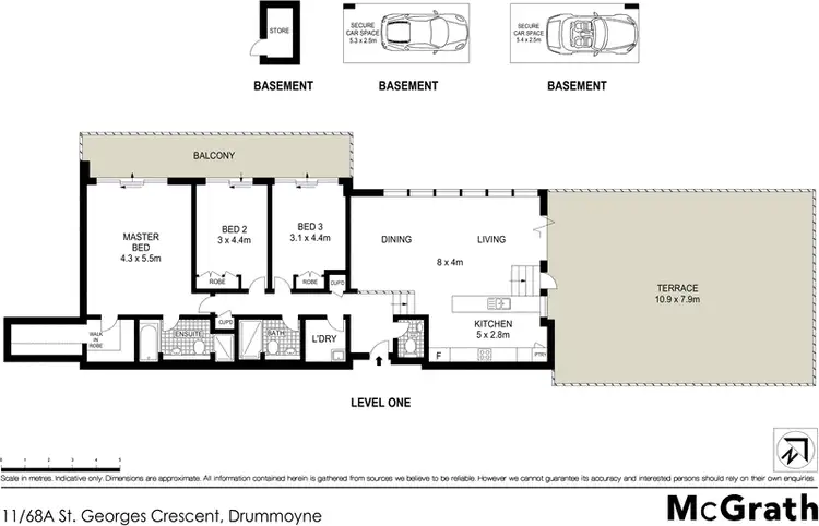 Floorplan of Homely apartment listing, 11/68A St Georges Crescent, Drummoyne NSW 2047