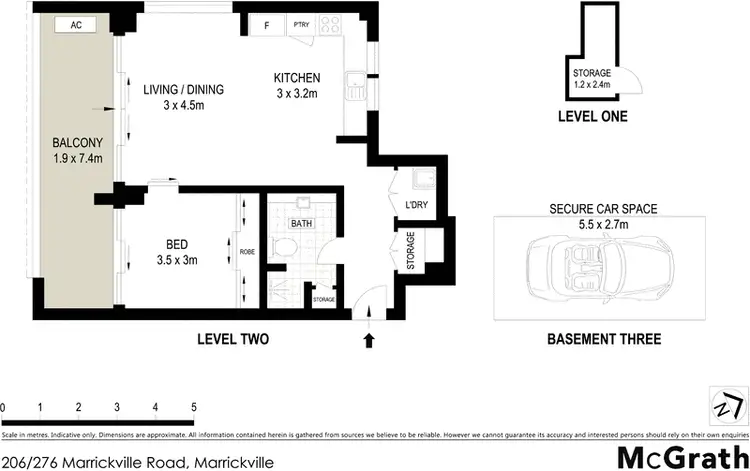 Floorplan of Homely apartment listing, 206/276 Marrickville Road, Marrickville NSW 2204