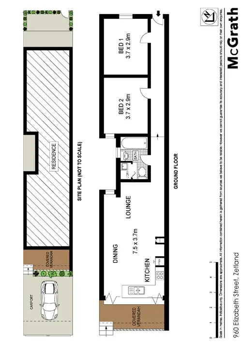 Floorplan of Homely house listing, 960 Elizabeth Street, Zetland NSW 2017
