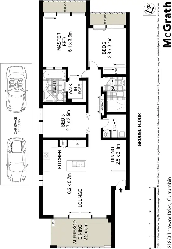 Floorplan of Homely apartment listing, 218/3 Thrower Drive, Currumbin QLD 4223