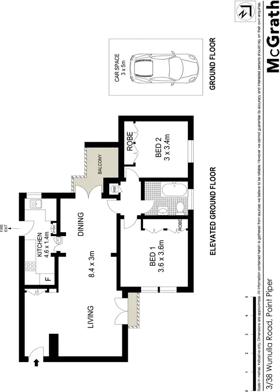 Floorplan of Homely apartment listing, 3/38 Wunulla Road, Point Piper NSW 2027