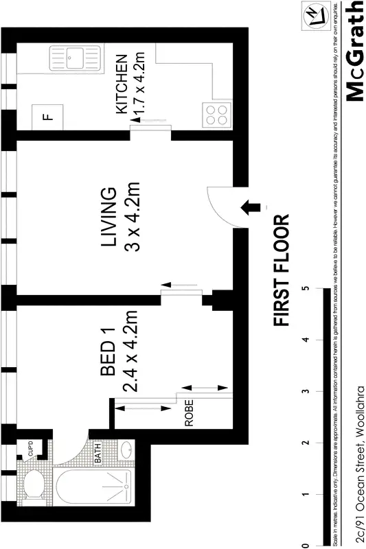 Floorplan of Homely apartment listing, 2c/91 Ocean Street, Woollahra NSW 2025