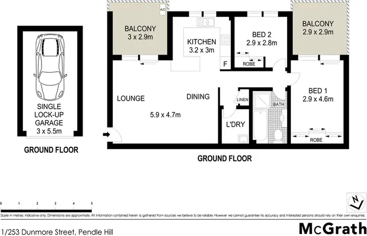 Floorplan of Homely apartment listing, 1/253 Dunmore Street, Pendle Hill NSW 2145