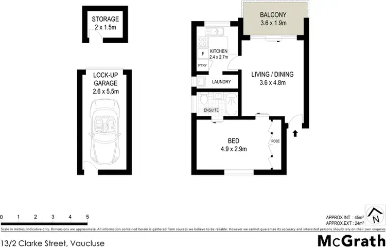 Floorplan of Homely apartment listing, 13/2 Clarke Street, Vaucluse NSW 2030