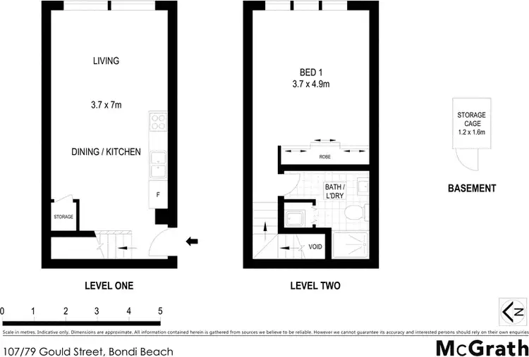 Floorplan of Homely apartment listing, 107/79 Gould Street, Bondi Beach NSW 2026