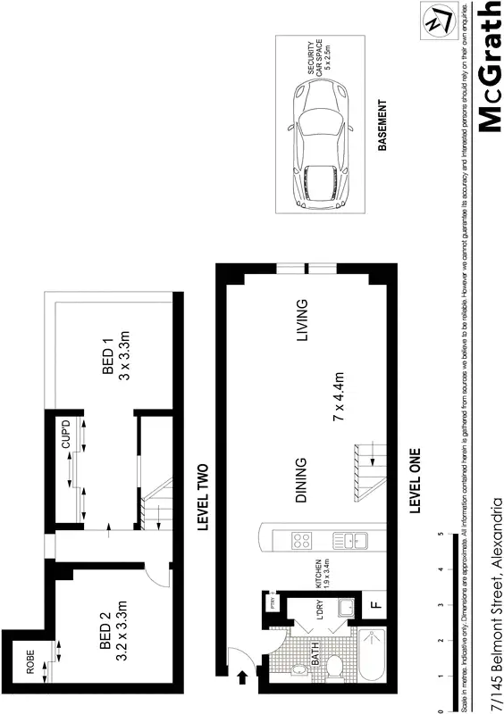 Floorplan of Homely apartment listing, 7/145 Belmont Street, Alexandria NSW 2015