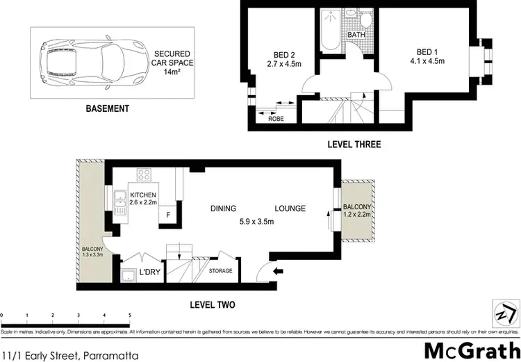 Floorplan of Homely apartment listing, 11/1 Early Street, Parramatta NSW 2150
