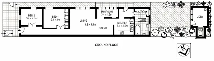 Floorplan of Homely house listing, 34 Redmond Street, Leichhardt NSW 2040