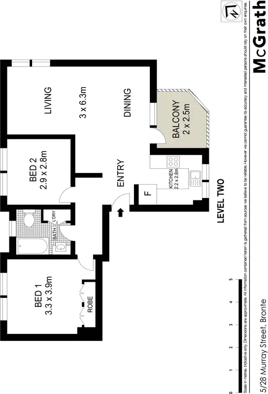 Floorplan of Homely apartment listing, 5/28 Murray Street, Bronte NSW 2024