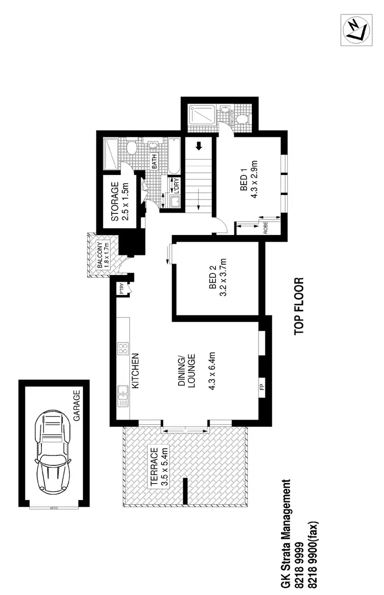 Floorplan of Homely apartment listing, 9/49 Roscoe Street, Bondi Beach NSW 2026