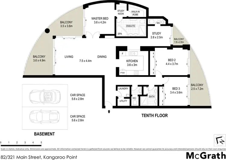 Floorplan of Homely apartment listing, 321 Main Street, Kangaroo Point QLD 4169