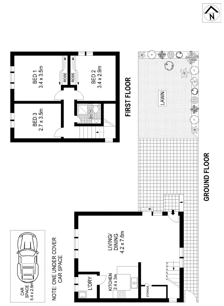 Floorplan of Homely townhouse listing, 4/104 Yorktown Parade, Maroubra NSW 2035