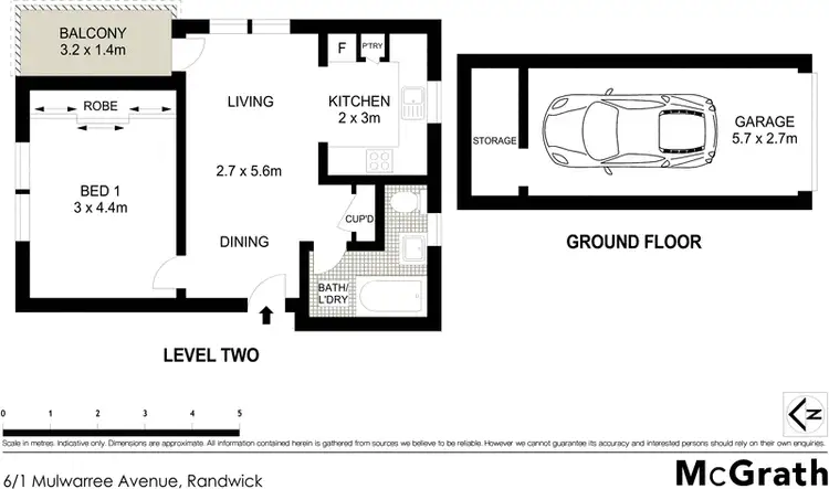 Floorplan of Homely apartment listing, 6/1 Mulwarree Avenue, Randwick NSW 2031