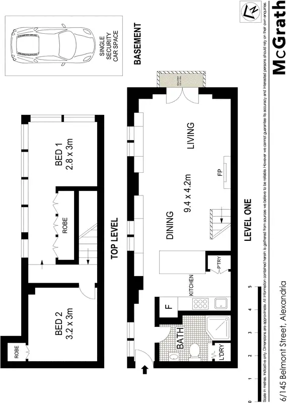 Floorplan of Homely apartment listing, 6/145 Belmont Street, Alexandria NSW 2015