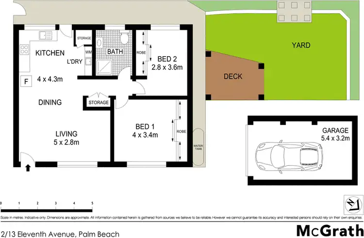Floorplan of Homely villa listing, 2/13 Eleventh Avenue, Palm Beach QLD 4221