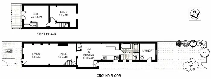 Floorplan of Homely house listing, 30 Binning Street, Erskineville NSW 2043