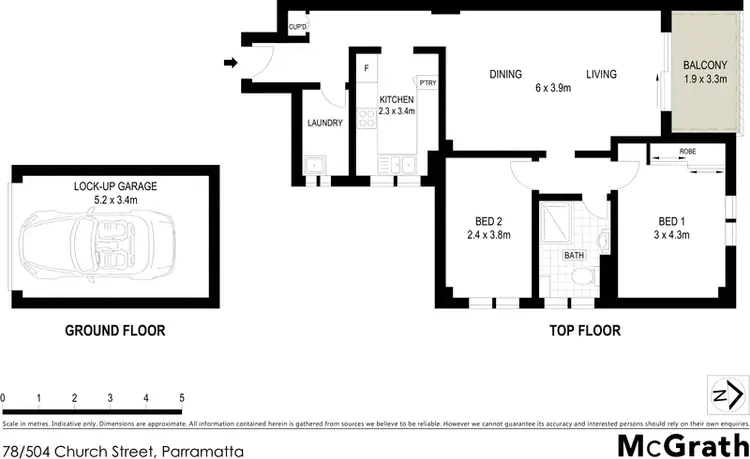 Floorplan of Homely apartment listing, 78/504 Church Street, North Parramatta NSW 2151