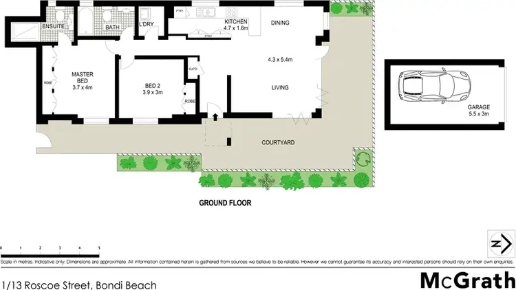 Floorplan of Homely apartment listing, 1/13 Roscoe Street, Bondi Beach NSW 2026