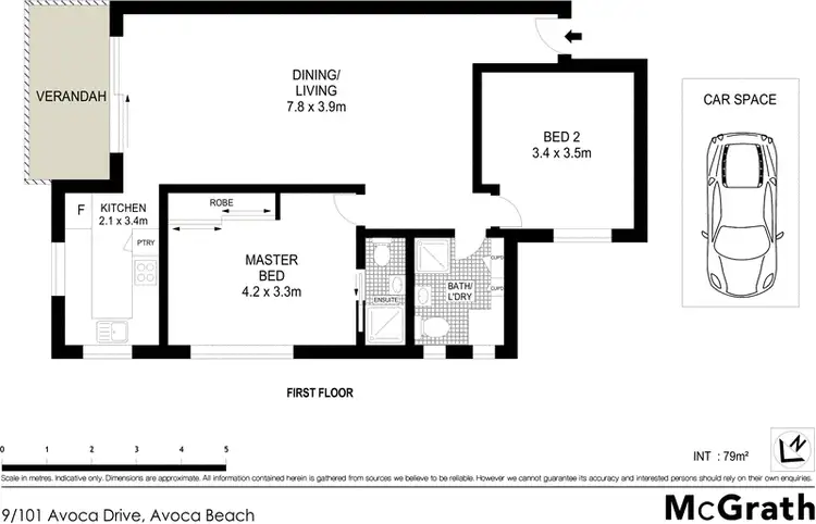 Floorplan of Homely apartment listing, 9/101 Avoca Drive, Avoca Beach NSW 2251