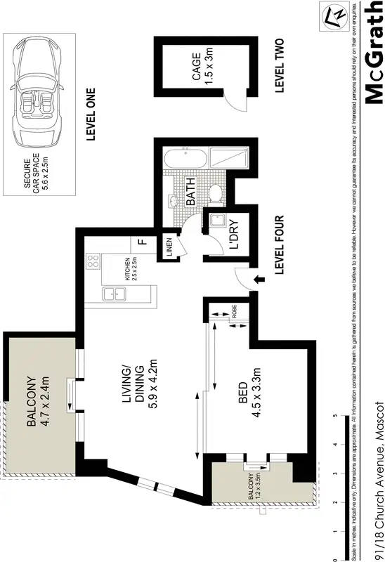 Floorplan of Homely apartment listing, 91/18 Church Avenue, Mascot NSW 2020
