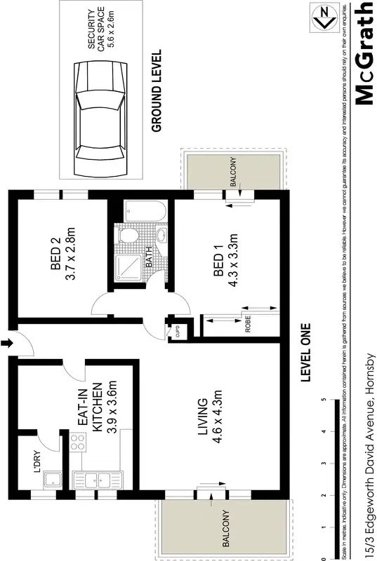 Floorplan of Homely apartment listing, 8/3 Edgeworth David Avenue, Hornsby NSW 2077