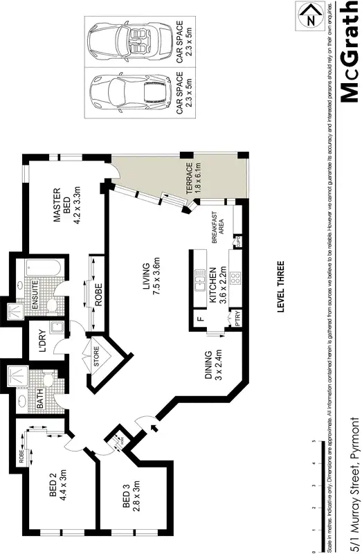 Floorplan of Homely apartment listing, 5/1 Murray Street, Pyrmont NSW 2009