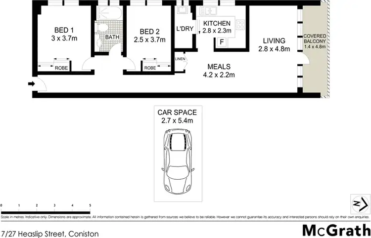 Floorplan of Homely apartment listing, 7/27 Heaslip Street, Coniston NSW 2500