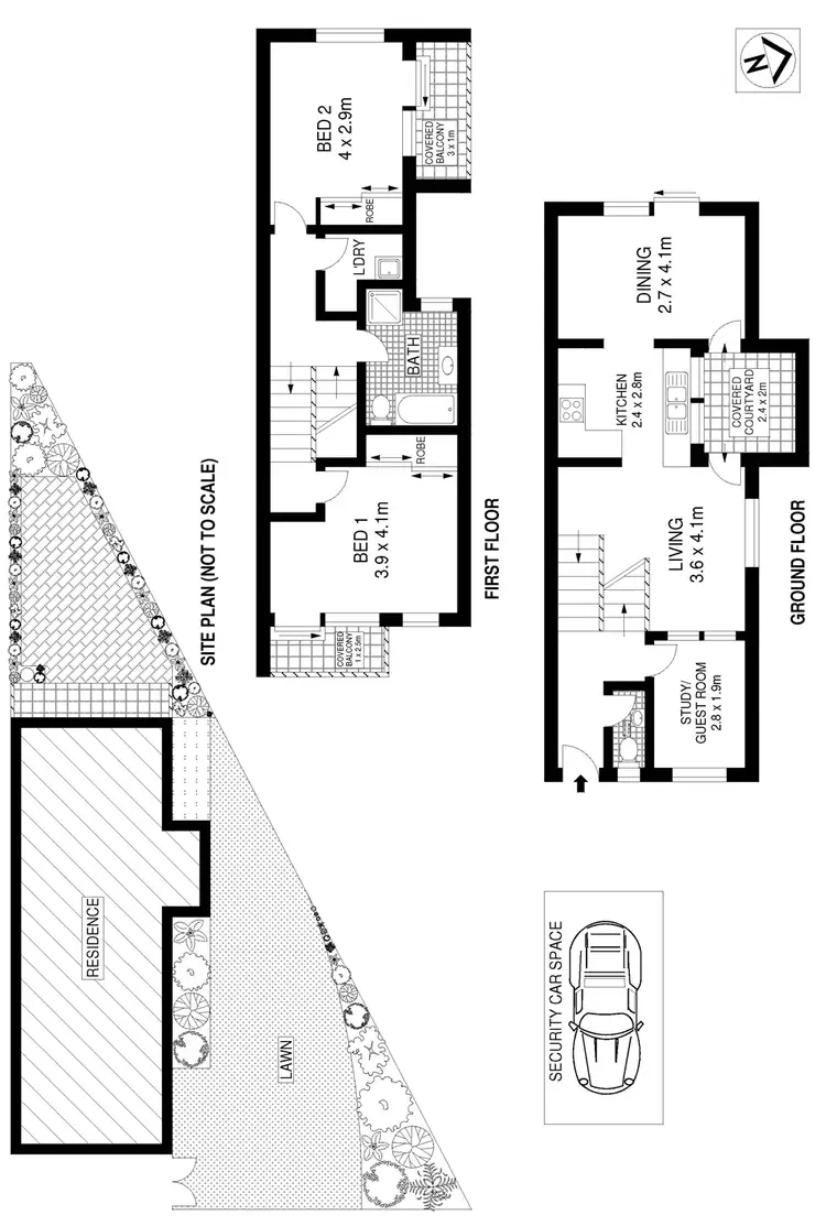 Floorplan of Homely townhouse listing, 9/17 Lee Street, Randwick NSW 2031