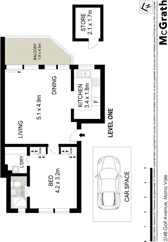Floorplan of Homely apartment listing, 2/48 Golf Avenue, Mona Vale NSW 2103