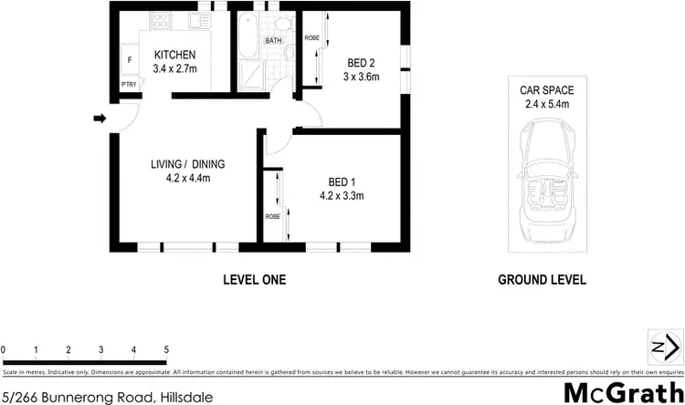 Floorplan of Homely apartment listing, 5/266 Bunnerong Road, Hillsdale NSW 2036