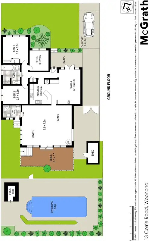 Floorplan of Homely house listing, 13 Corrie Road, Woonona NSW 2517