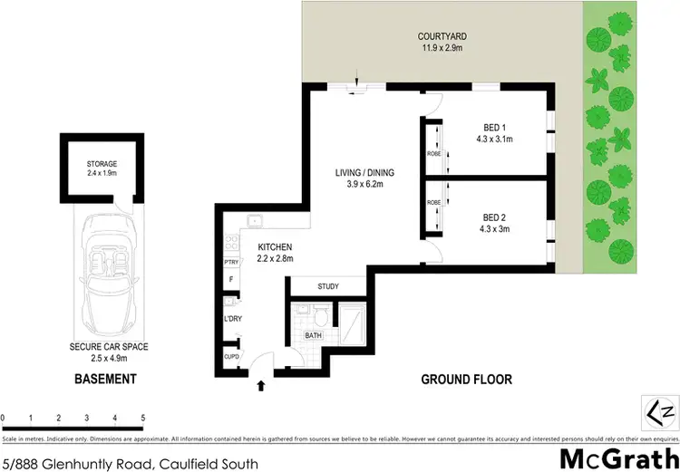 Floorplan of Homely apartment listing, 5/888 Glenhuntly Road, Caulfield South VIC 3162