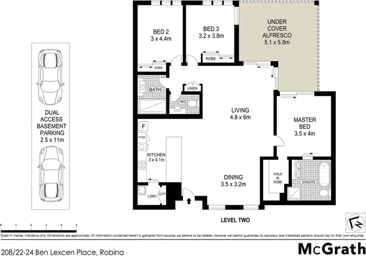 Floorplan of Homely apartment listing, 208/22 Ben Lexcen Place, Robina QLD 4226