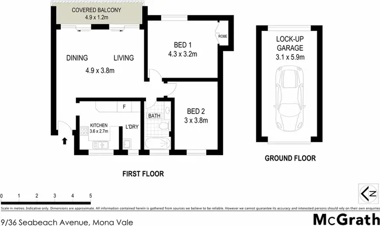 Floorplan of Homely apartment listing, 9/36 Seabeach Avenue, Mona Vale NSW 2103